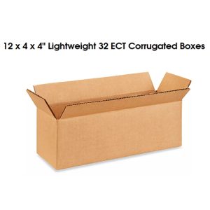12 x 4 x 4" Lightweight Corrugated Shipping Boxes (Brand New)